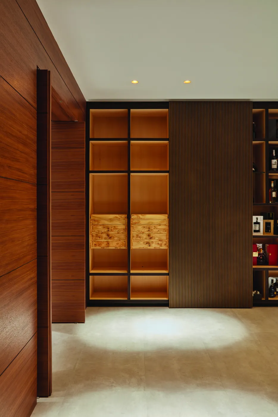 Custom joinery with integrated lighting