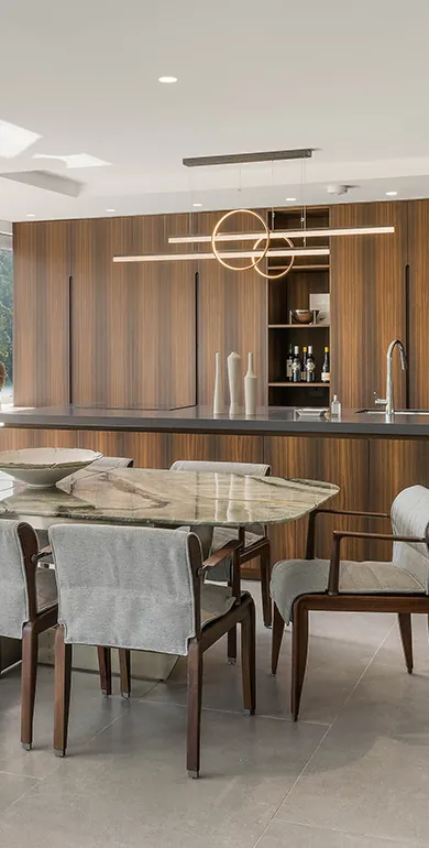 Mobile view of modern blue sofa